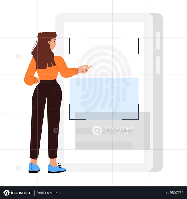 Biometrische Verifizierung  Illustration