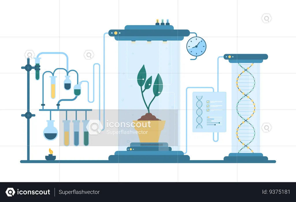 Biotechnology laboratory research  Illustration