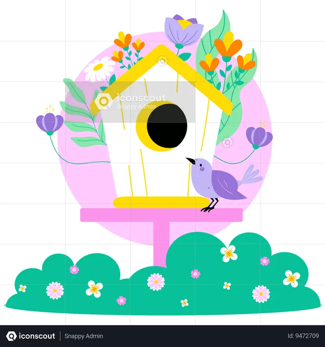 Bird house  Illustration