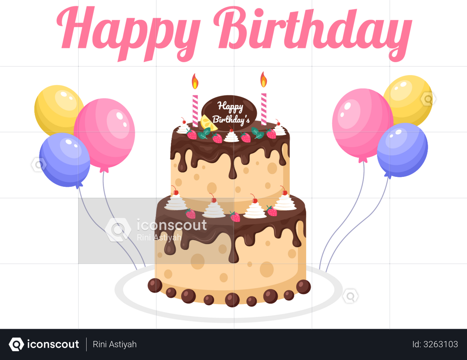 How to Draw a Happy Birthday Cake EASY 🎂🎈 - YouTube