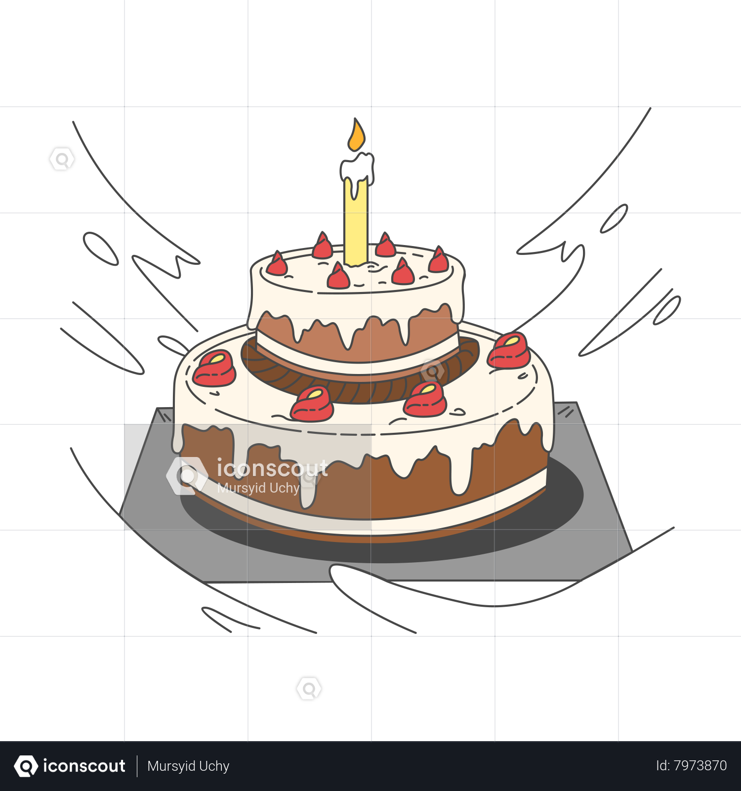 Birthday cake illustration hi-res stock photography and images - Alamy
