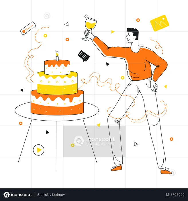 Birthday Celebration  Illustration