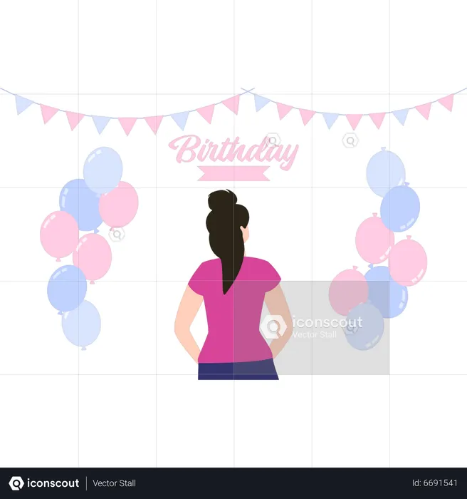 Birthday girl  Illustration