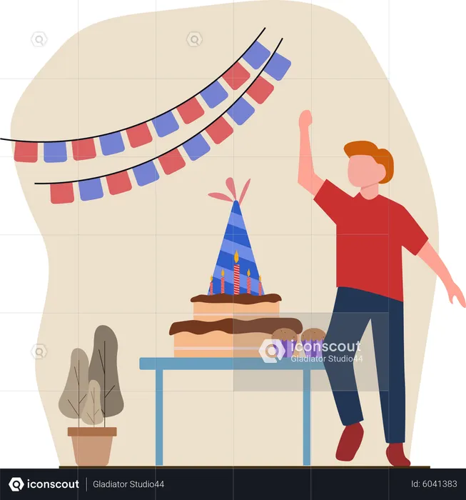 Birthday party decoration  Illustration