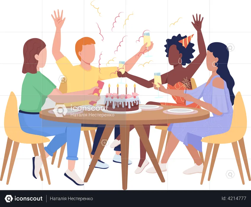Birthday party s  Illustration