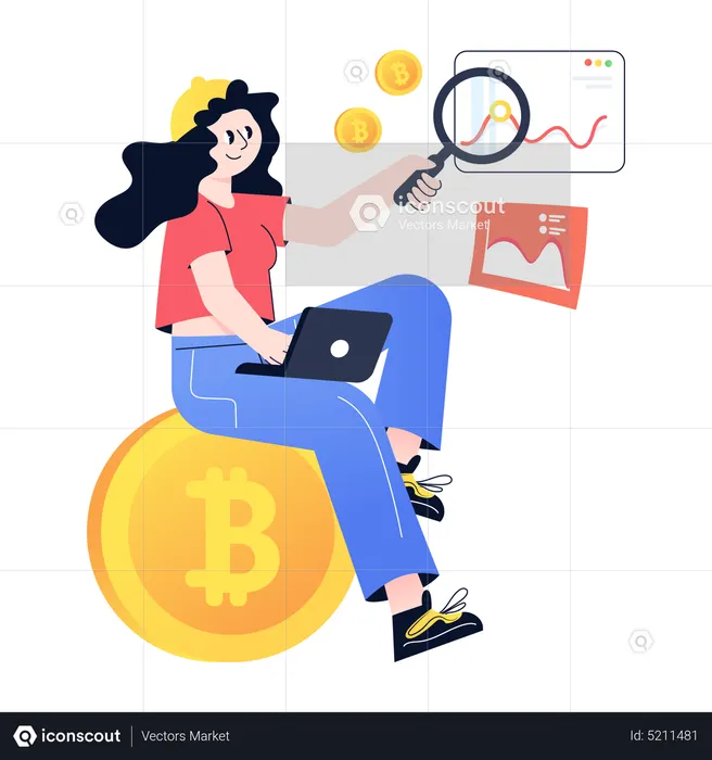 ビットコイン分析  イラスト