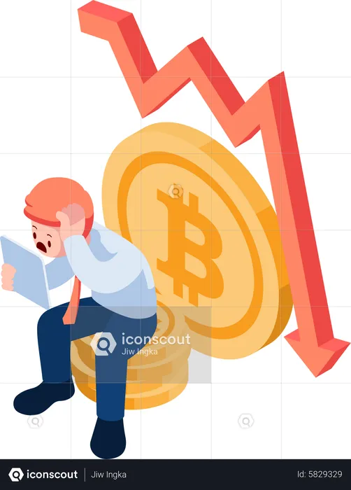 Bitcoin and Crypto Markets Crash  Illustration