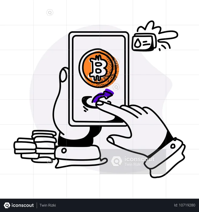 Aplicativo bitcoin  Ilustração