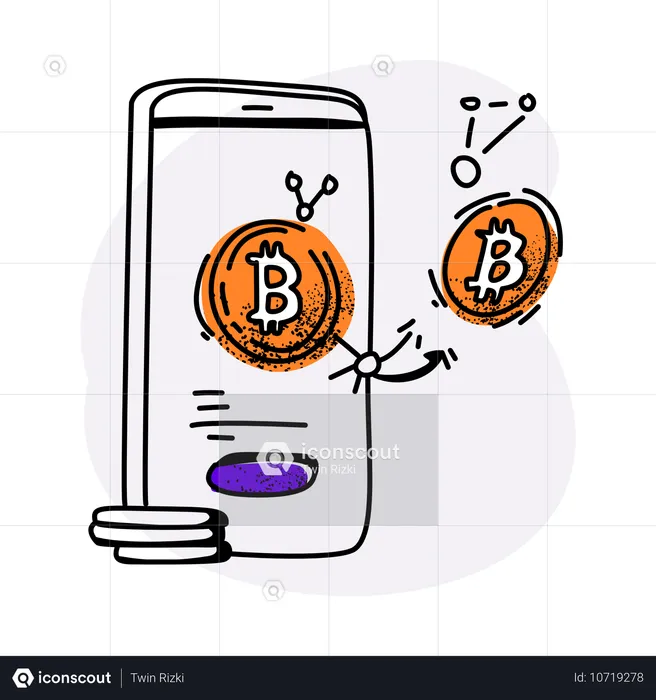 Bitcoin app  Illustration