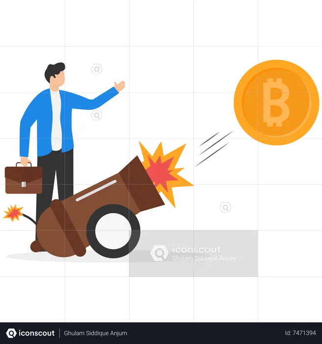 Bitcoin boost  Illustration