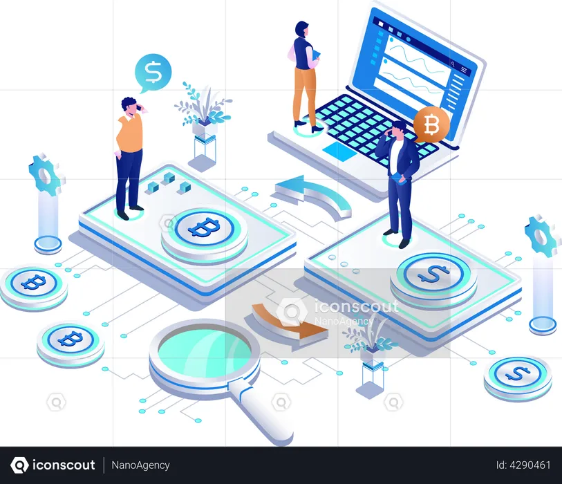 Bitcoin-Börse  Illustration