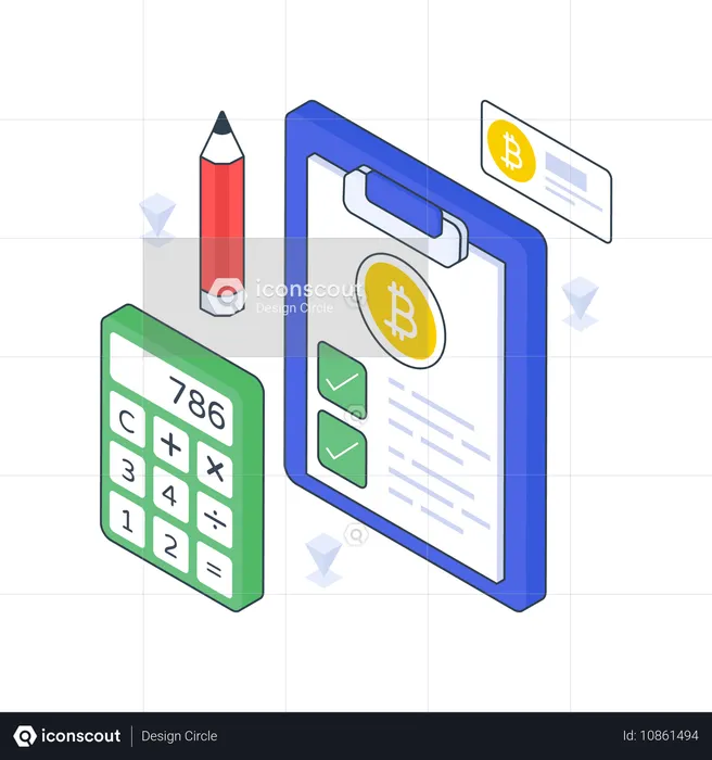 Bitcoin-Buchhaltung  Illustration