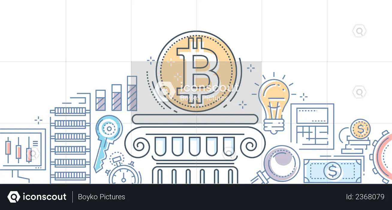 Bitcoin business  Illustration