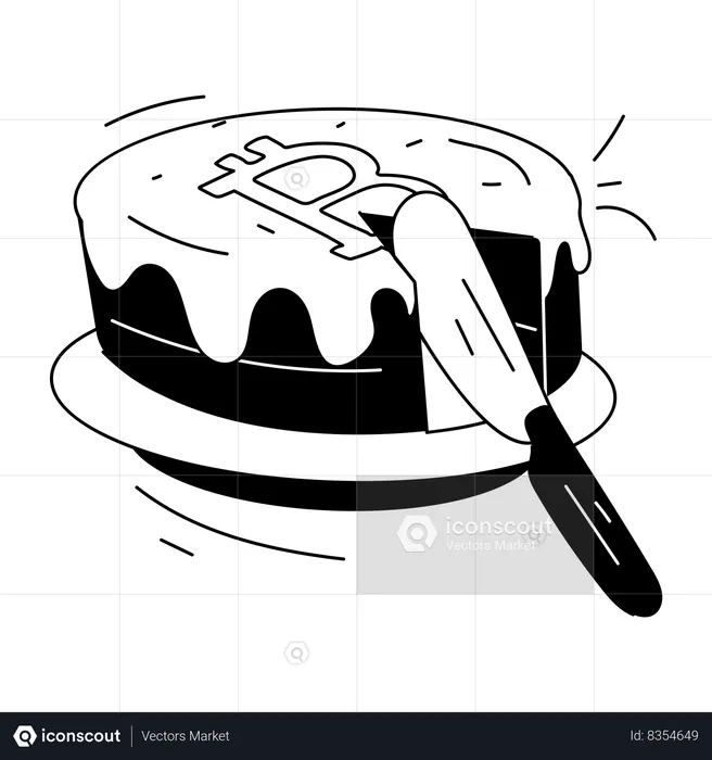 Bitcoin cake  Illustration