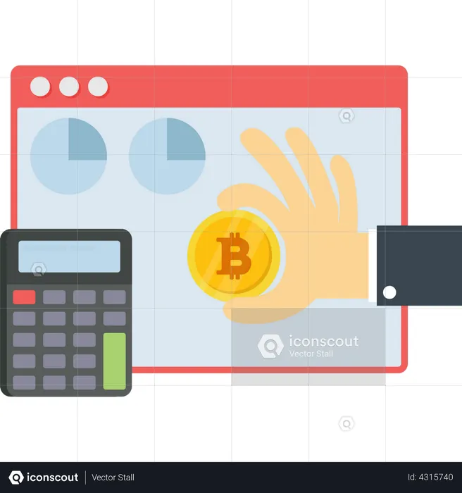 Bitcoin calculation  Illustration