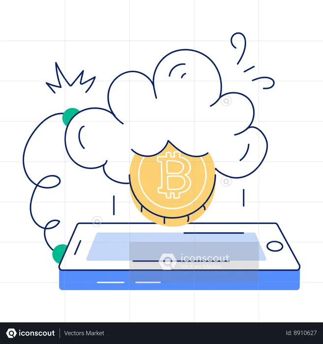 Bitcoin Cloud  Illustration