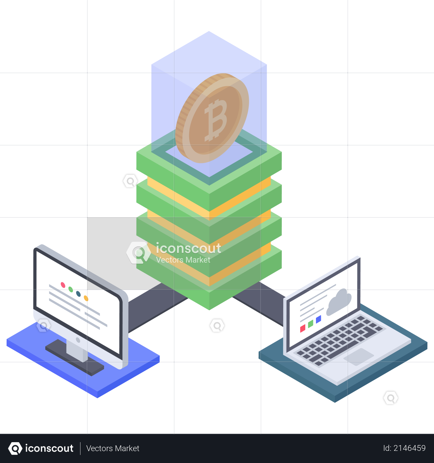 Bitcoin cloud server connection error Illustration