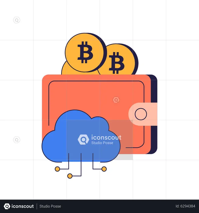 Bitcoin Cloud Wallet  Illustration