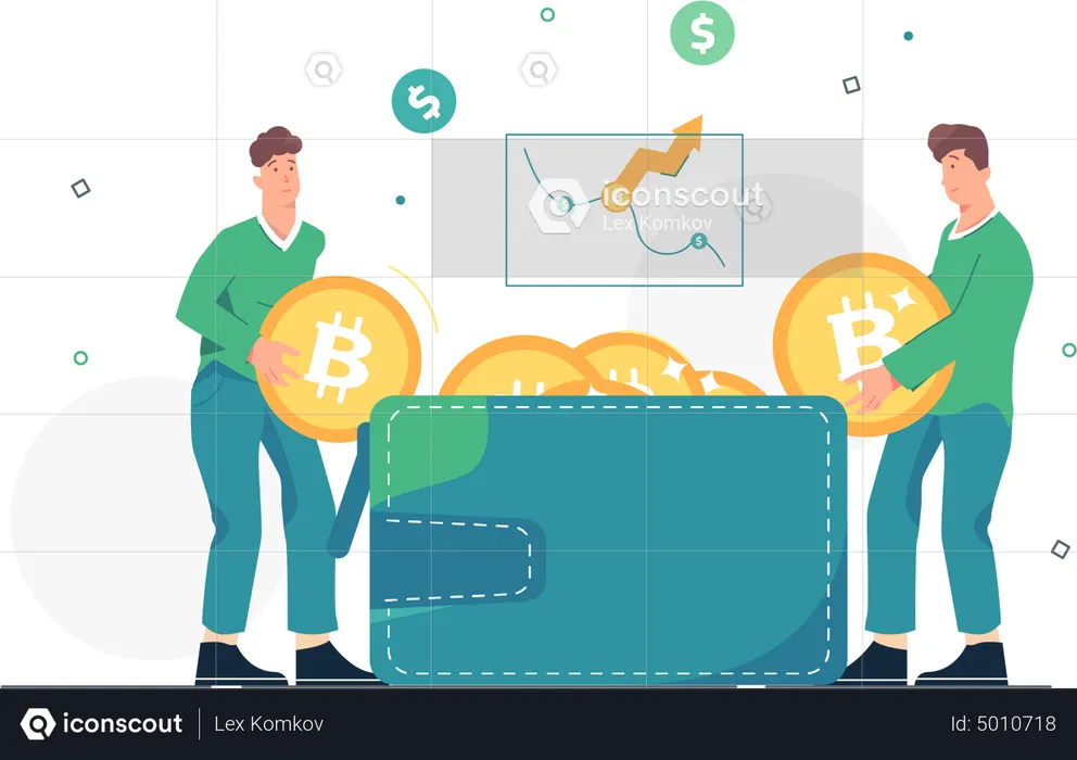 Bitcoin Collector  Illustration