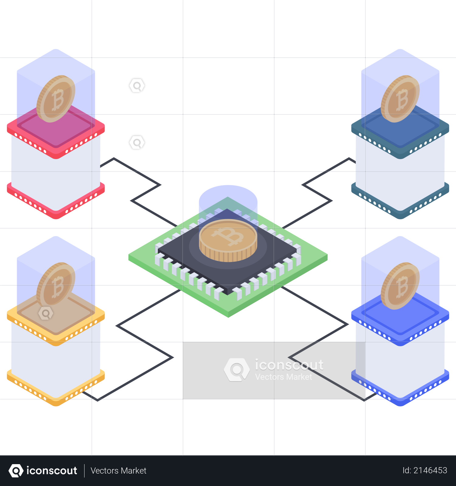Bitcoin creation Illustration