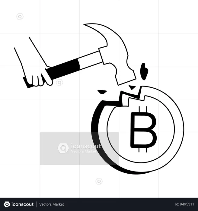 Bitcoin Crisis  Illustration