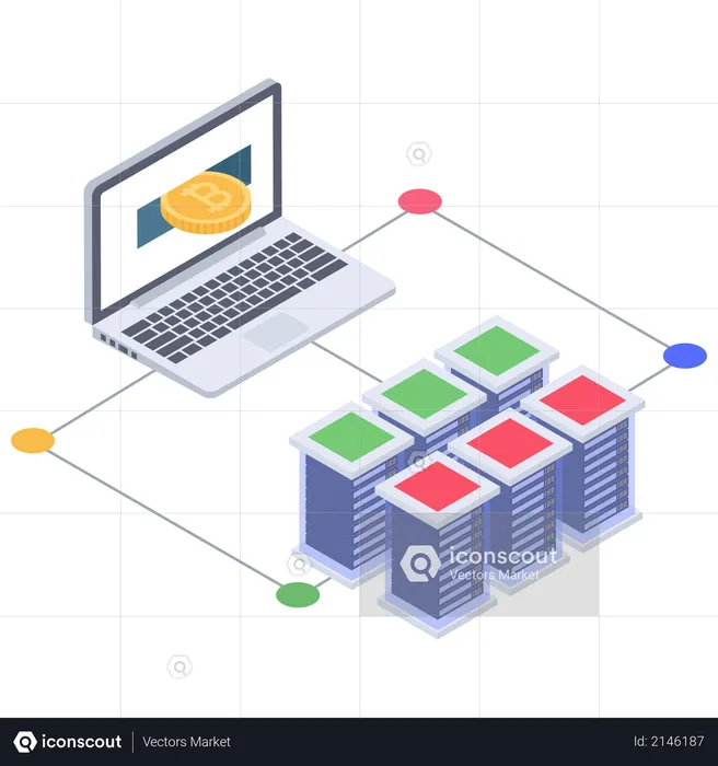 Bitcoin database connection  Illustration