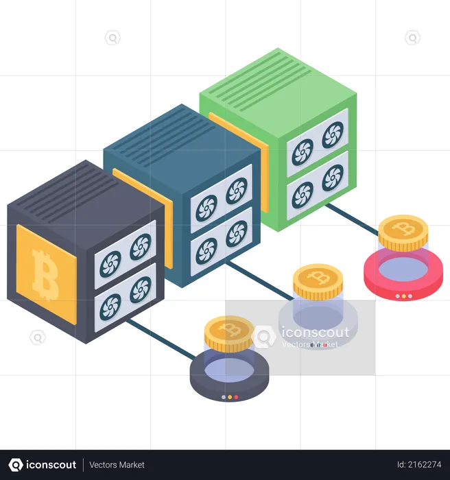 Bitcoin database connection  Illustration