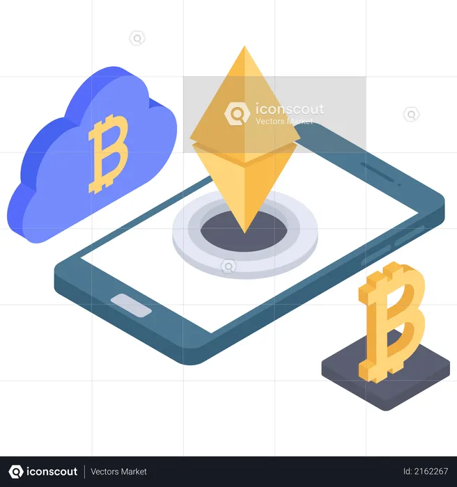 Bitcoin ethereum trading  Illustration