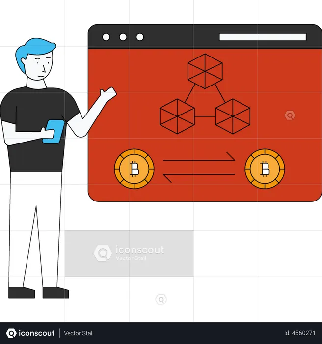 Bitcoin exchange  Illustration