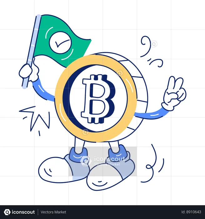 Éxito de bitcoin  Ilustración