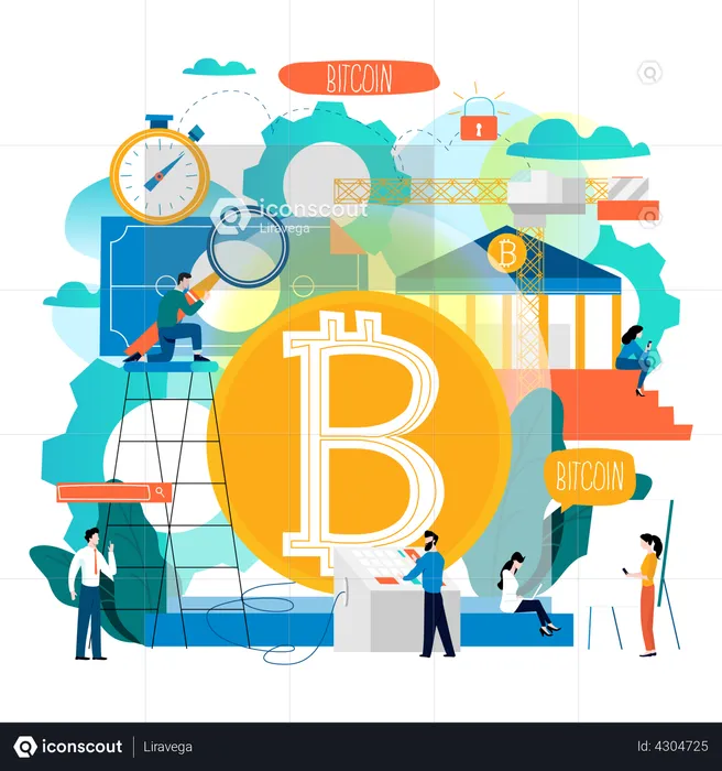 Bitcoin-Forschung  Illustration