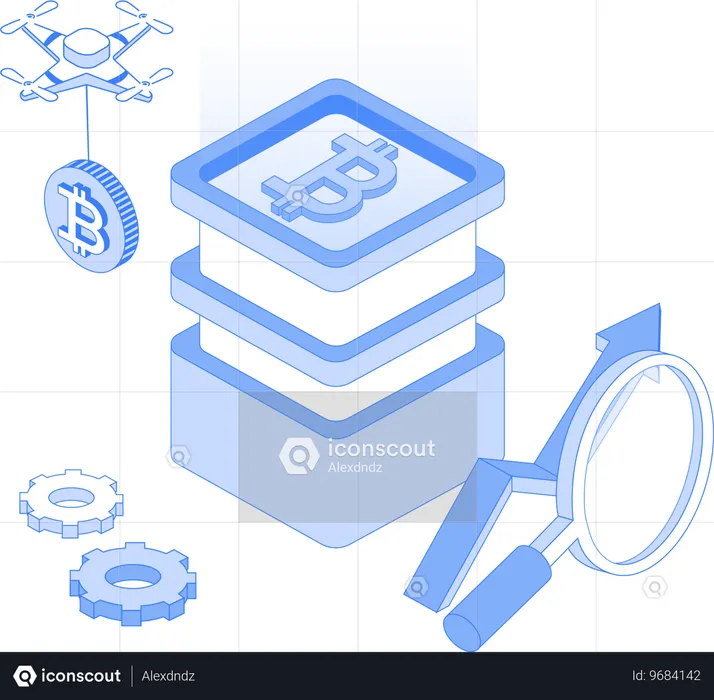 Bitcoin-Recherche und -Analyse  Illustration