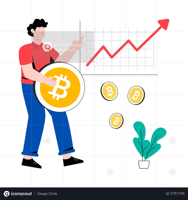 Bitcoin Growth  Illustration