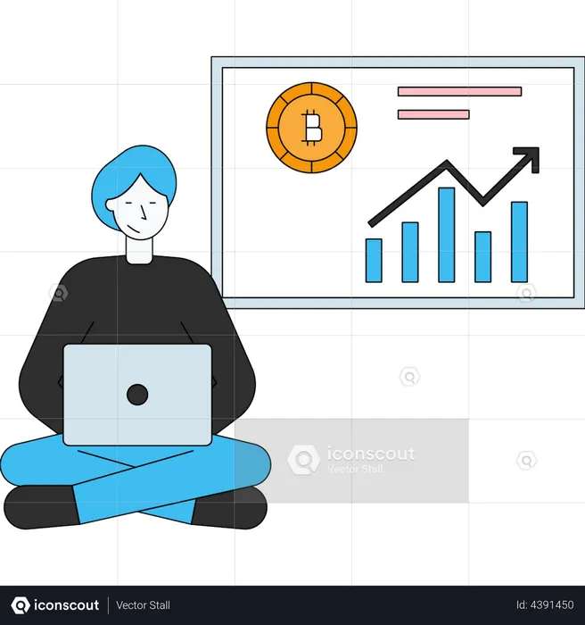 Bitcoin growth analysis  Illustration