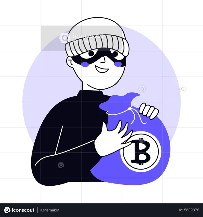 Bitcoin-Hacker  Illustration