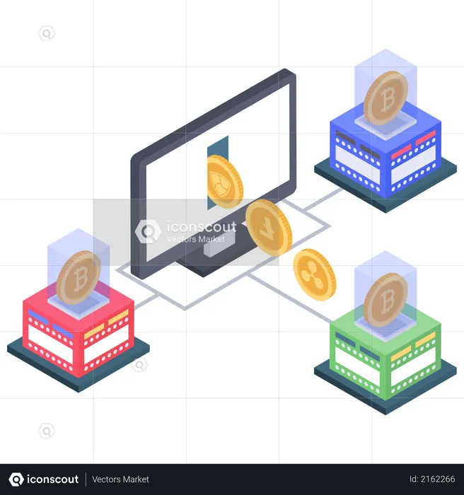 Bitcoin in andere Kryptowährung umwandeln  Illustration