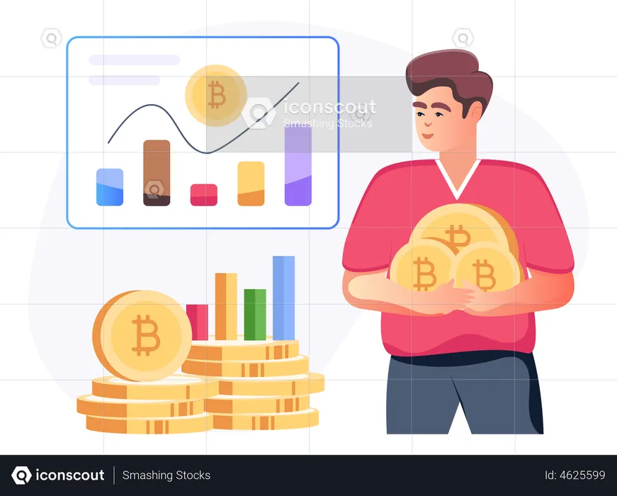 Bitcoin Increase  Illustration