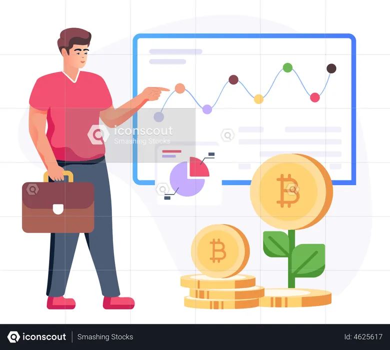 Bitcoin Investment  Illustration