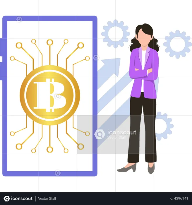 Bitcoin investment app  Illustration