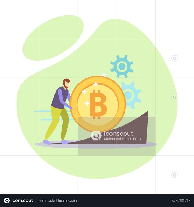 Bitcoin investment  Illustration