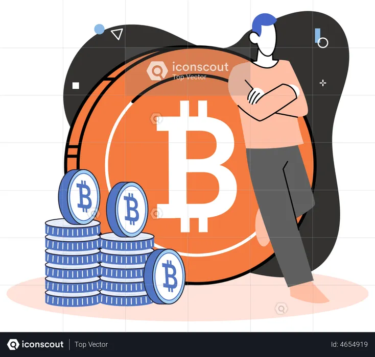 Bitcoin investors  Illustration