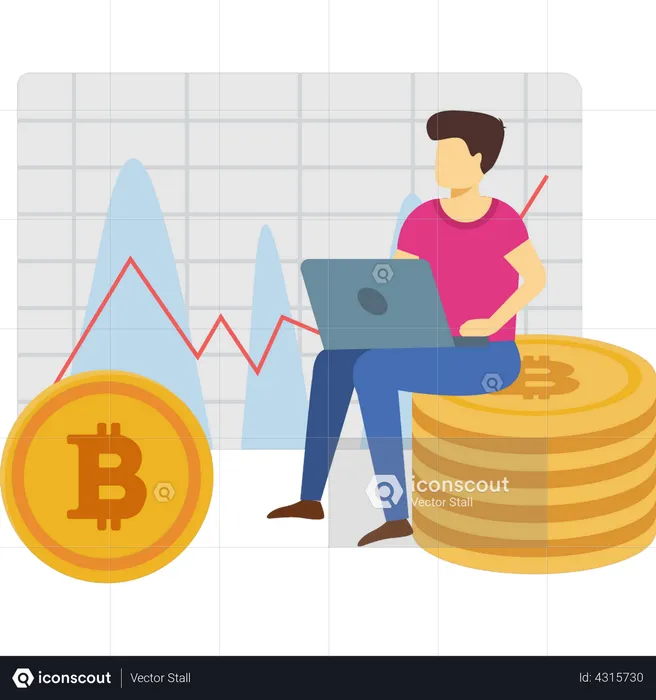 Bitcoin market analysis  Illustration