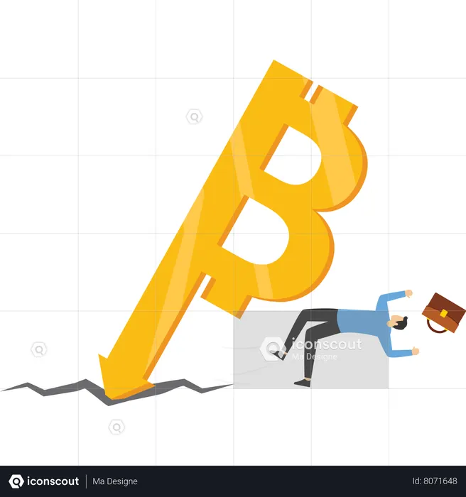Bitcoin market was hit by a big price slash  Illustration
