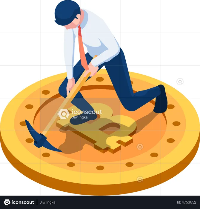 ビットコインマイニング  イラスト