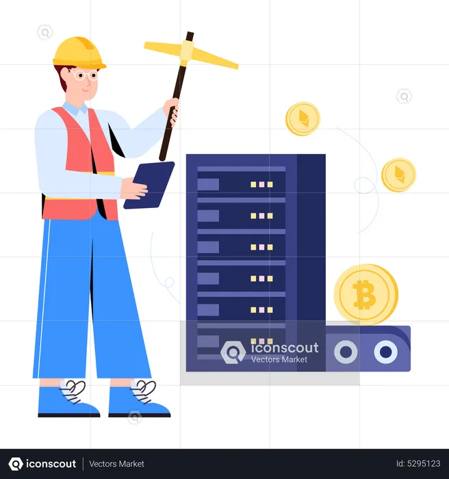 Bitcoin-Mining  Illustration