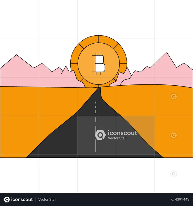 Bitcoin mining area  Illustration