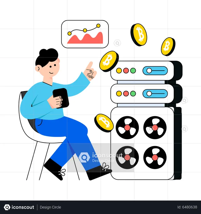 Bitcoin Mining  Illustration