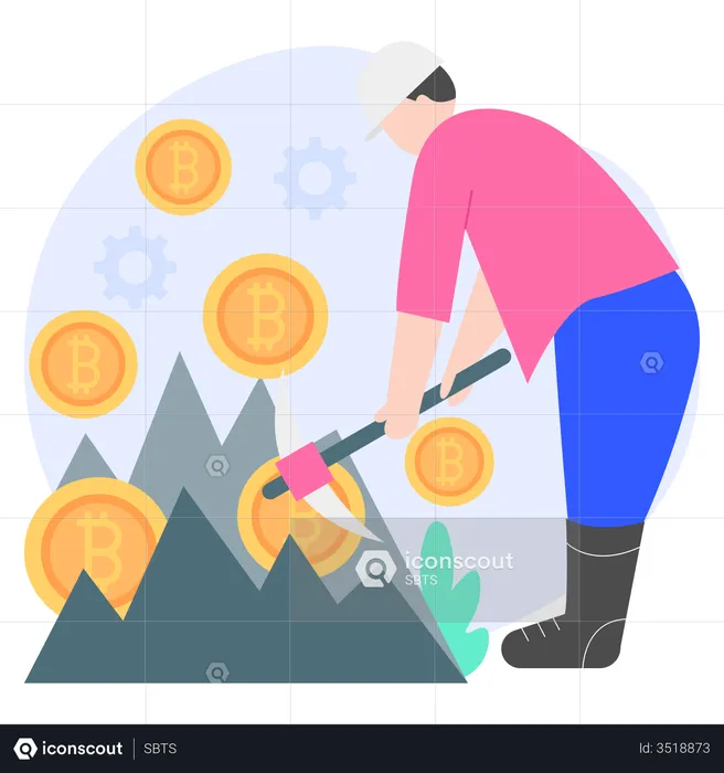 Bitcoin Mining  Illustration