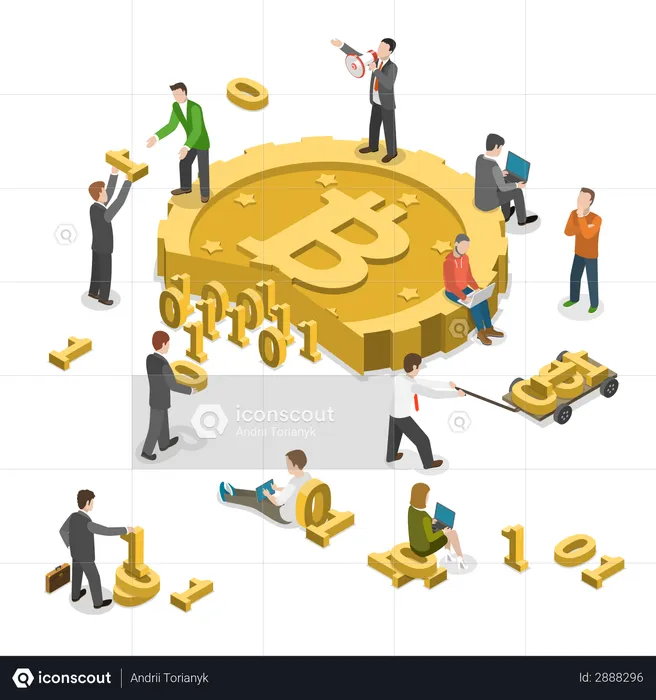 Bitcoin mining  Illustration