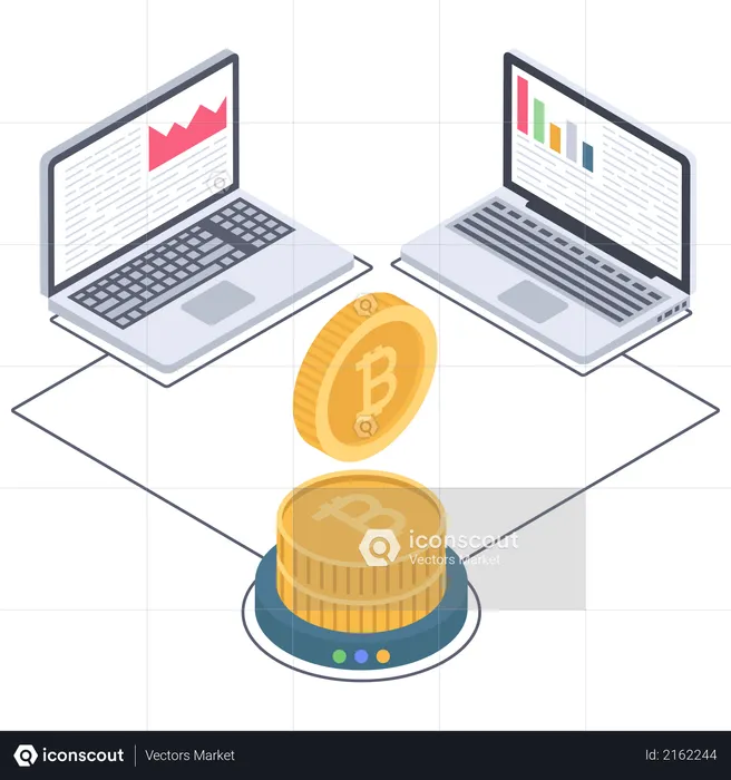 Bitcoin mining report  Illustration